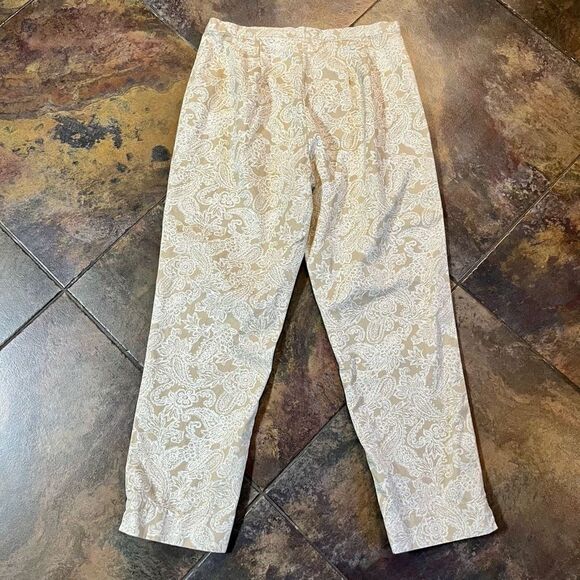 Eddie Bauer White Tan Paisley Lace Size 12 - Picture 8 of 9